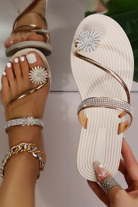 Sandálias de brilhantes Pernumia, dourado