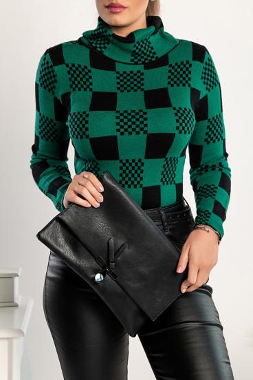 Sweater com estampado xadrez Roldana, verde
