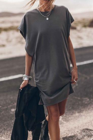 Mini vestido com mangas soltas, cinza