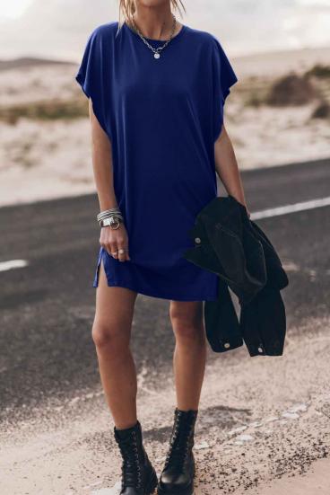 Mini vestido com mangas soltas, azul escuro