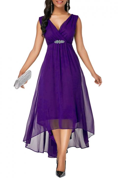 Vestido midi elegante Graciana, violeta