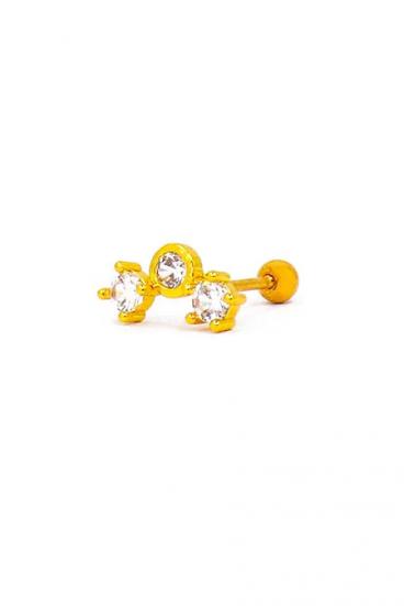 Mini brinco elegante, ART943, cor ouro