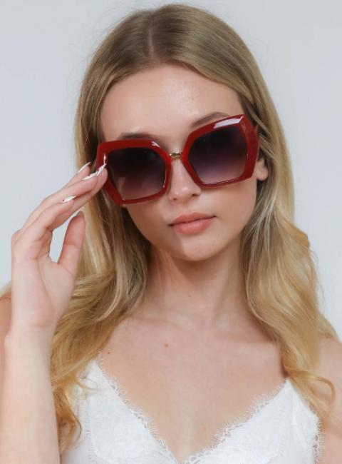 Óculos de sol da moda, ART2180, vermelho