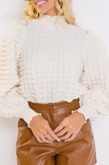 Suéter com textura, branco