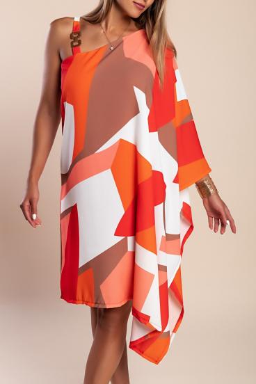 Mini elegante com estampa, vermelho