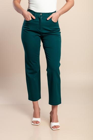 Calças de algodão plus size, verde