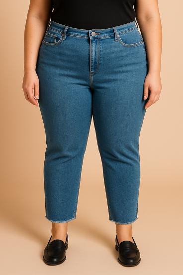 Jeans plus size, azul claro