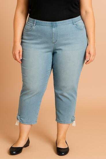 Jeans plus size, azul claro