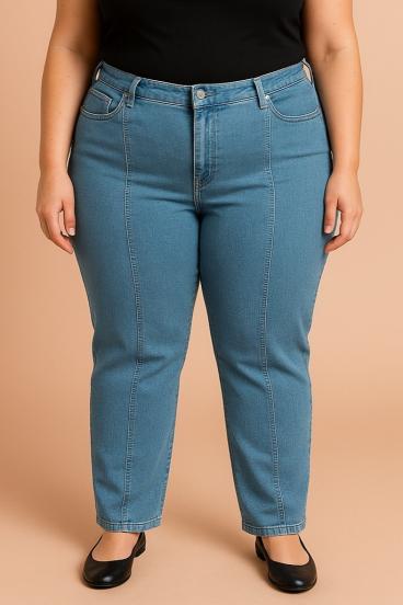 Jeans plus size, azul claro