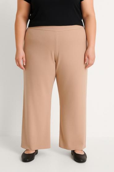 Calças plus size, bege