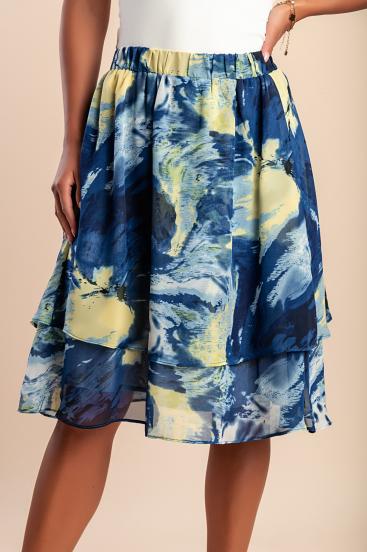 Saia estampada, azul