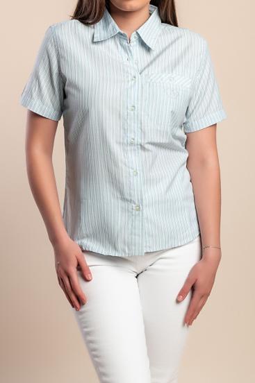 Camisa com estampa xadrez, azul claro