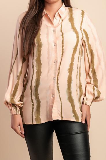 Blusa com estampa listrada, laranja