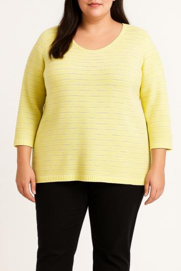 Suéter de algodão plus size, verde