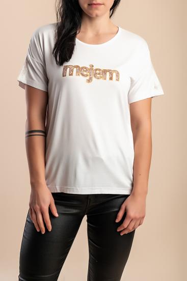Camiseta estampada, branca