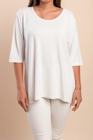 Camiseta gola redonda, branca