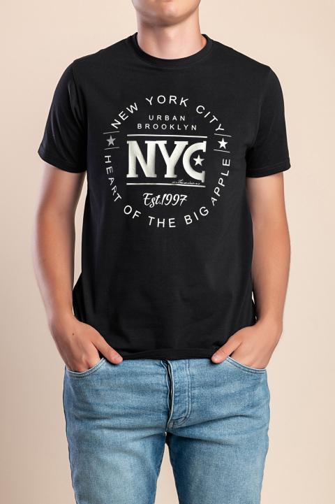 Camiseta masculina, preta