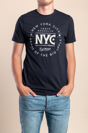 Camiseta masculina, azul escuro