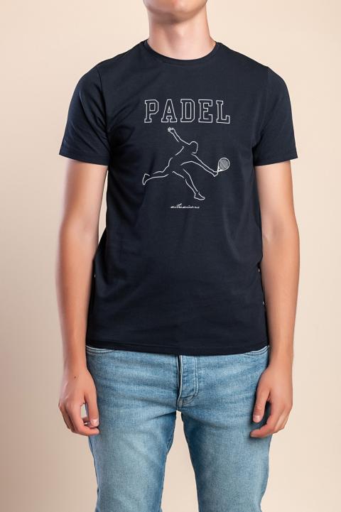 Camiseta Masculina de Algodão, Azul Escuro
