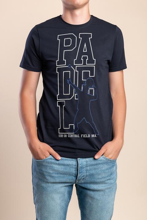Camiseta Masculina de Algodão, Azul Escuro
