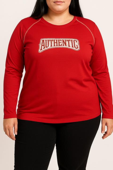 Top de Algodão, vermelho