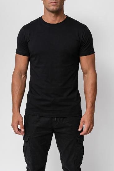 Camiseta Masculina de Algodão, Preta