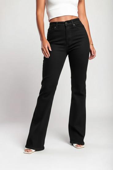 "Luxe Jeans" Jeans Flare Super Stretch de Cintura Alta