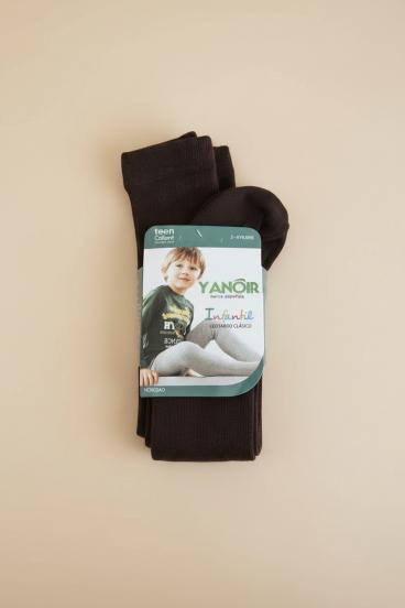 Meias-calças de algodão para crianças, 2-4 anos, castanho