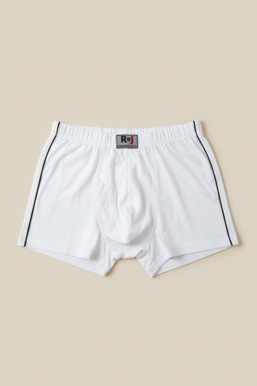 Cuecas Boxer de Algodão Masculinas, Brancas