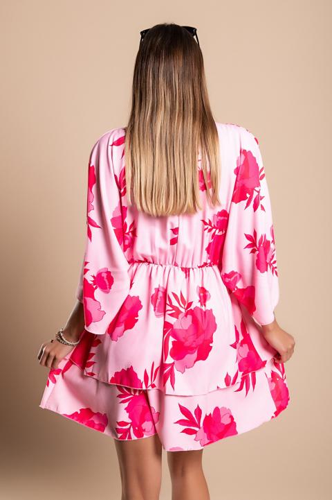 Mini vestido elegante com estampado Amasena, rosa