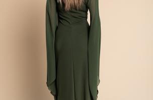 Ileana vestido elegante, oliva