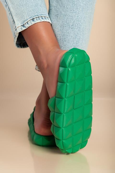Sandálias com tira larga, verde